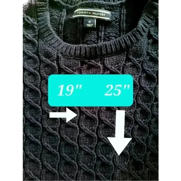 Tommy Hilfiger Cable Knit Sweater in navy blue - Picture 3 of 5